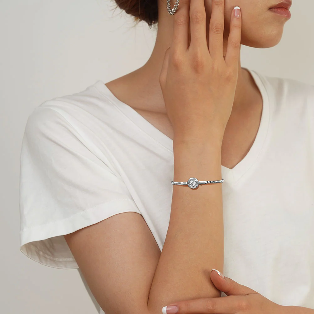 Gnoce Lily of the Valley Flower Bracelet Platinum-plated Silver Blend - Image 4