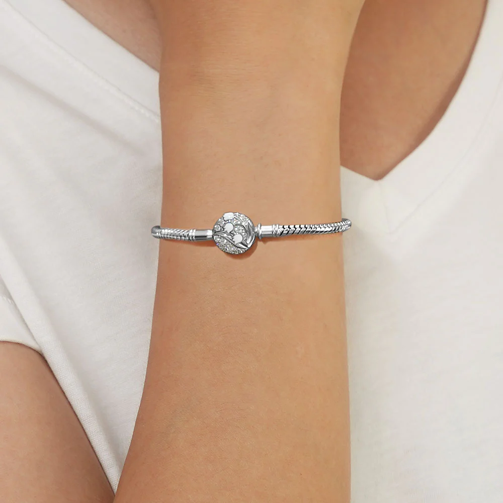 Gnoce Lily of the Valley Flower Bracelet Platinum-plated Silver Blend - Image 5