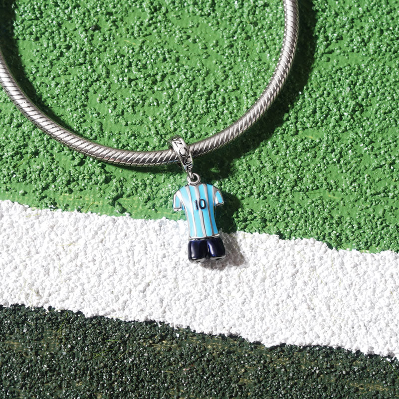 Gnoce Football Star Jerseys Charm Platinum-plated Silver Blend - Image 3