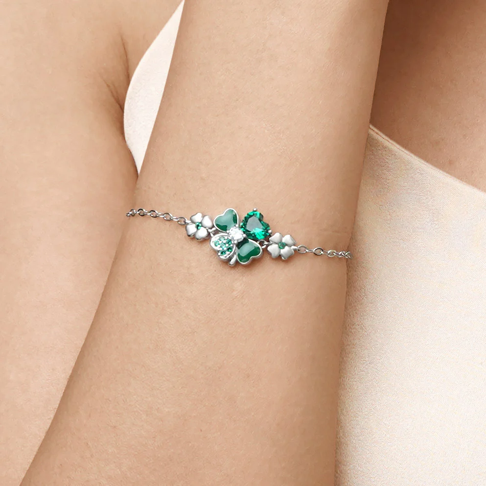 Gnoce Lucky Four Leaf Clover Bracelet - Image 5