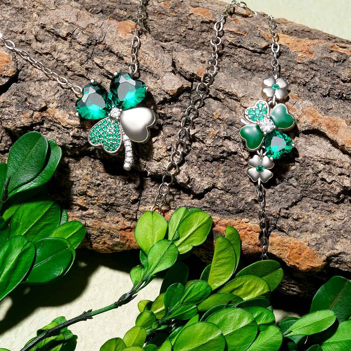 Gnoce Lucky Four Leaf Clover Necklace - Image 3