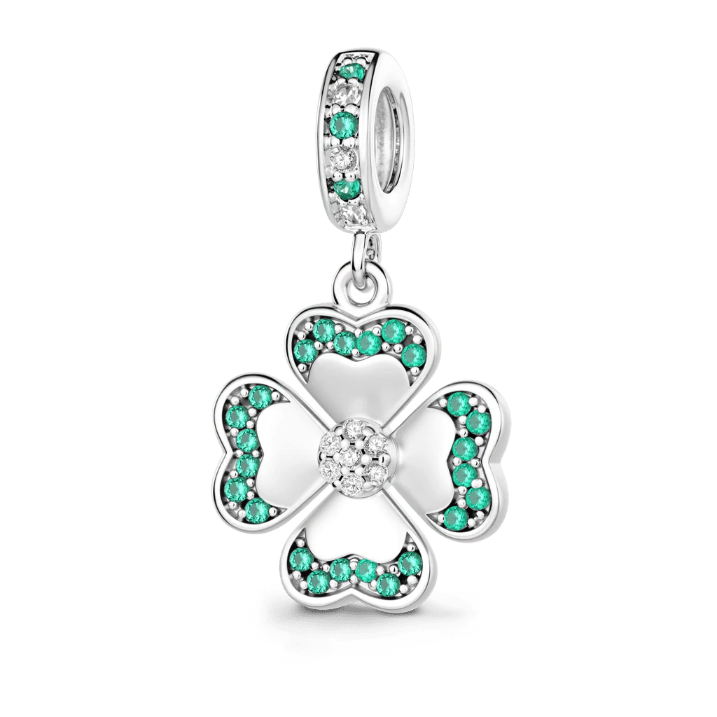 Gnoce Lucky Four-leaf Clover Pendant Dangle Charm