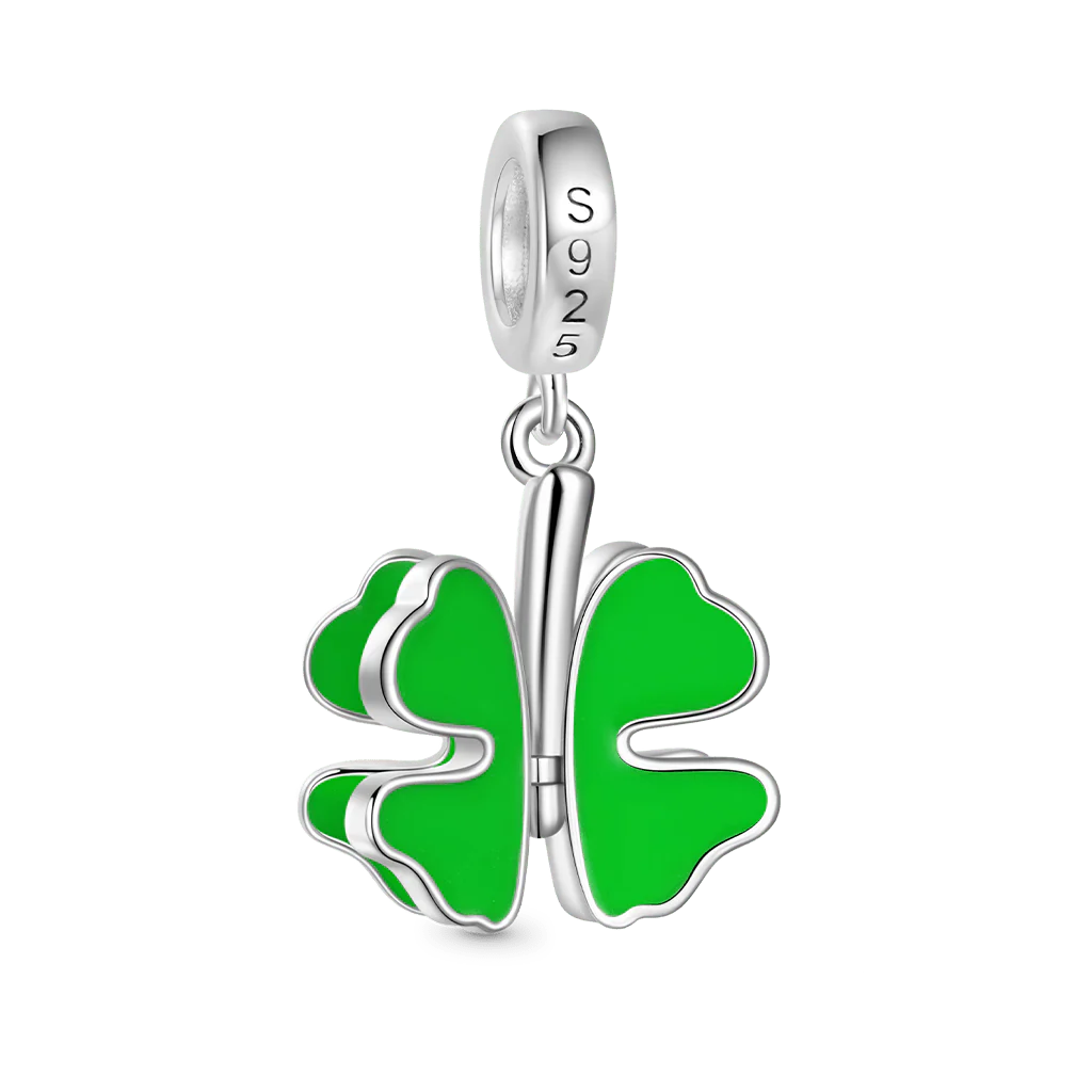 Gnoce Clover Swaying Leafs Charm Platinum-plated Silver Blend - Image 3