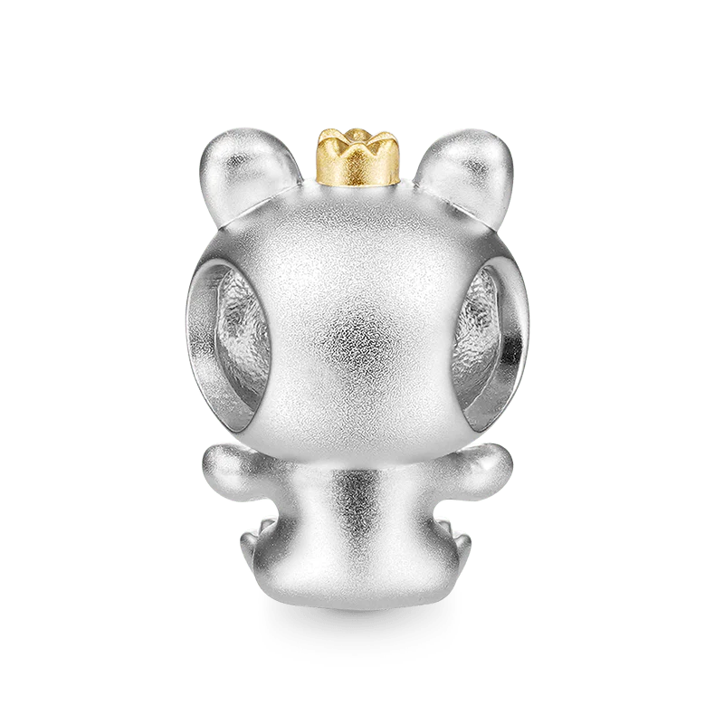 Gnoce Friendly Frog Animal Charm Platinum-plated Silver Blend - Image 2