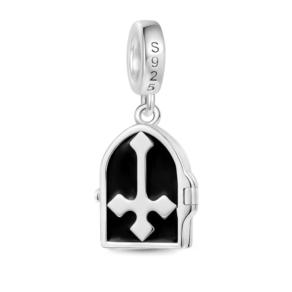 Gnoce Halloween Ghost Boo Spooky Window Charm Platinum-plated Silver Blend - Image 3
