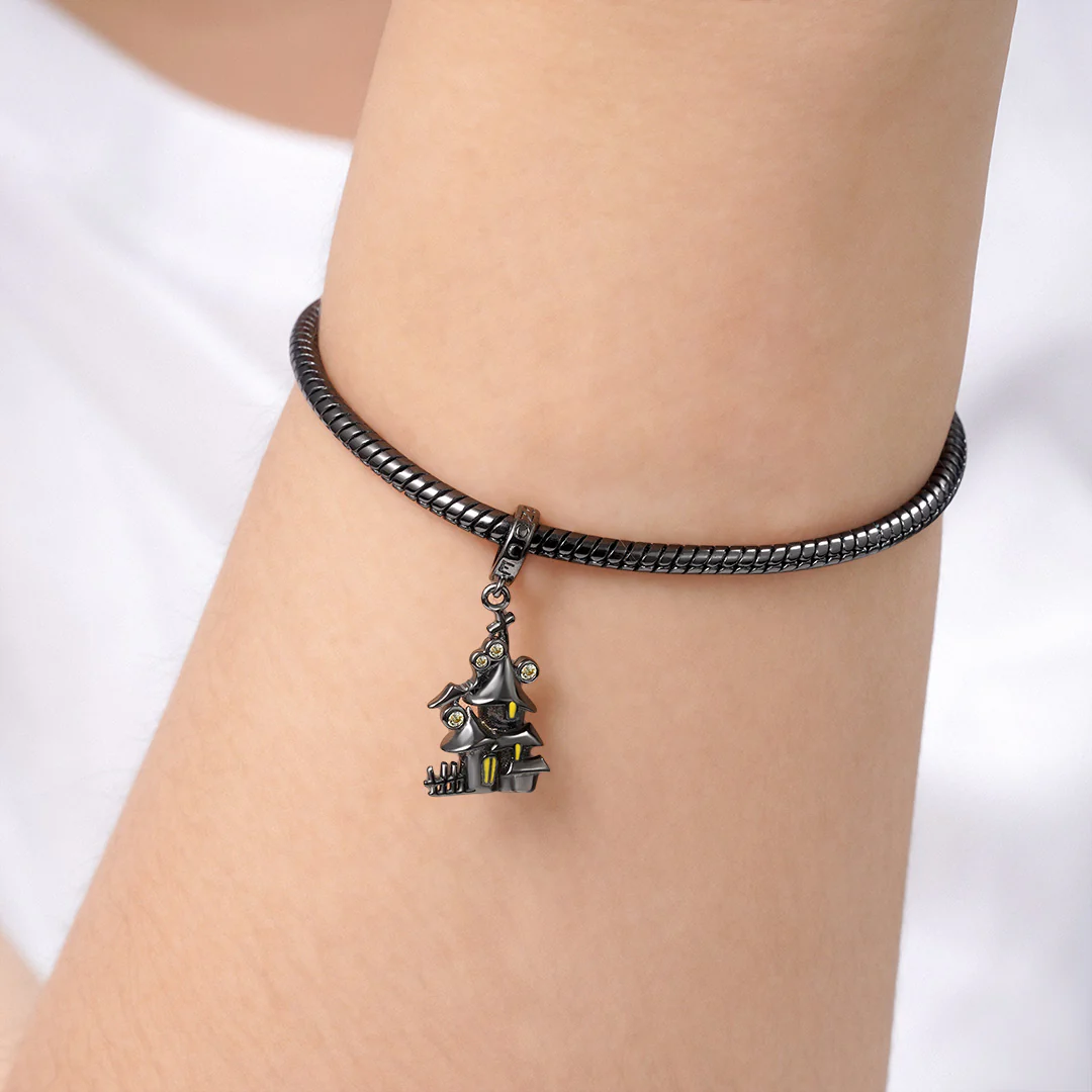 Gnoce Ghost Castle Charm Platinum-plated Silver Blend - Image 3