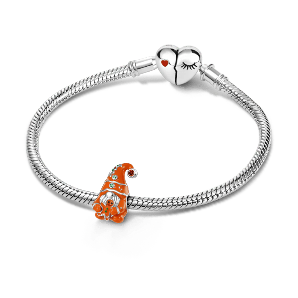 Gnoce Christmas Gingerbread Gnome Charm Platinum-plated Silver Blend - Image 3