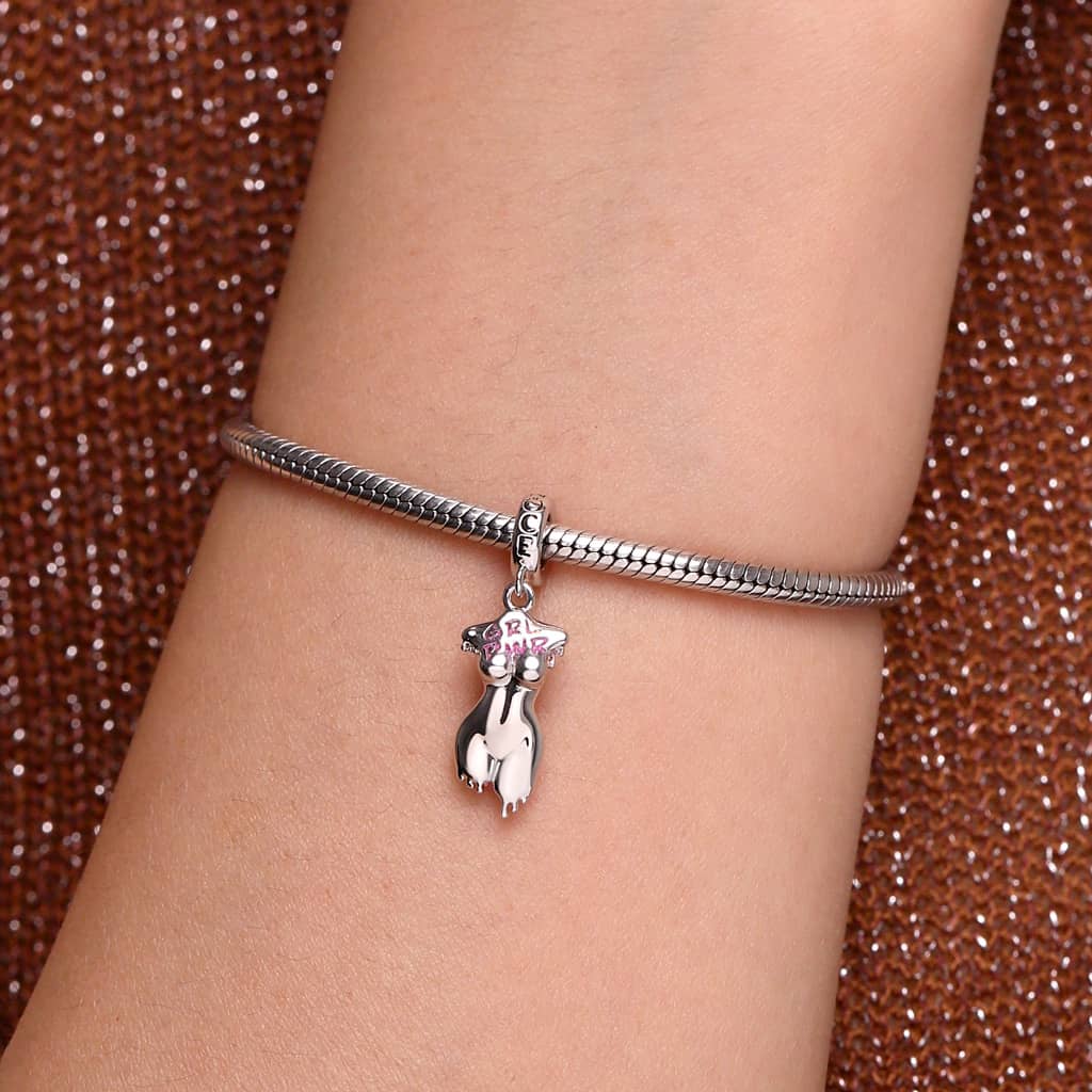 Gnoce Girl Power Human Body Charm Platinum-plated Silver Blend - Image 6