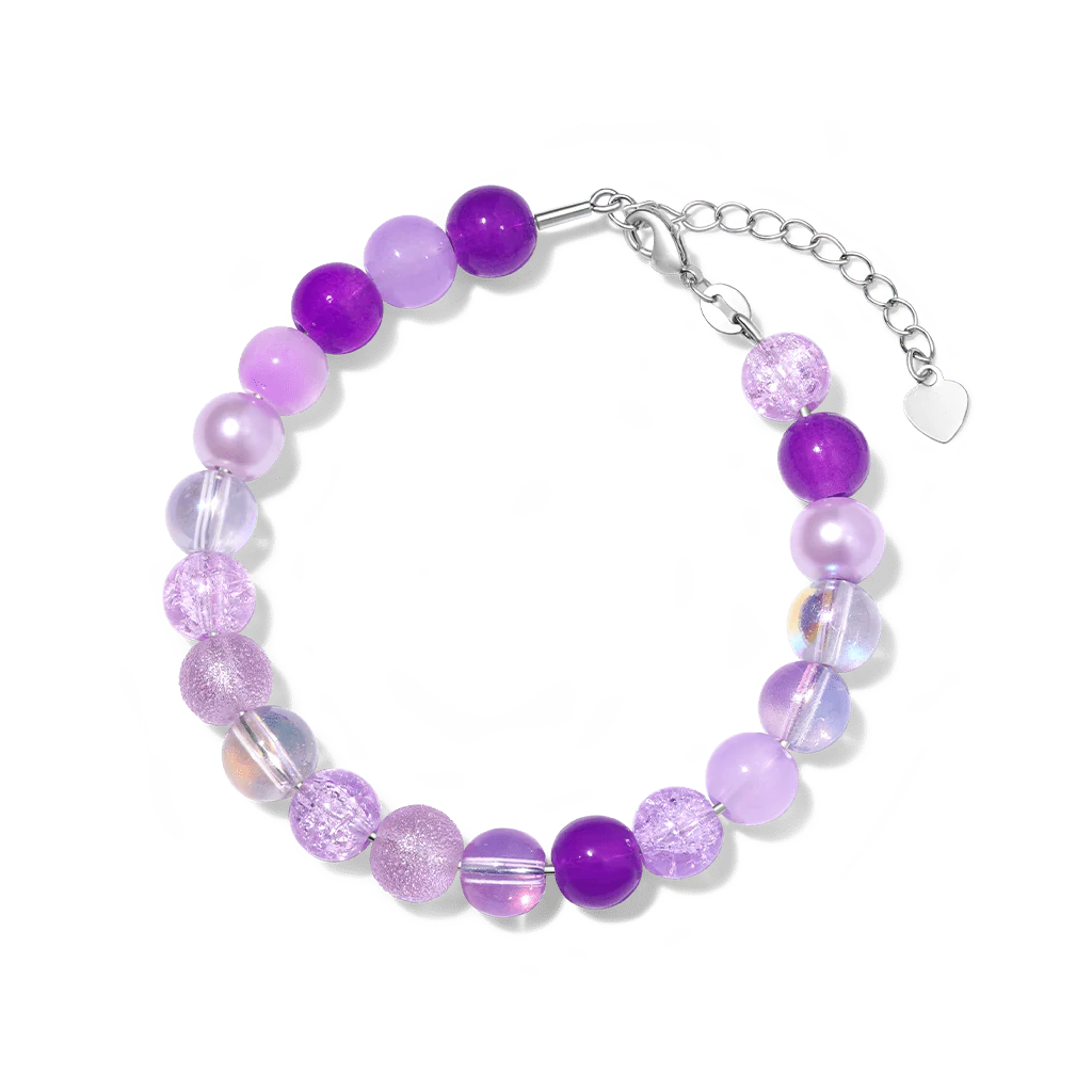 Gnoce Lilac Purple Glass DIY Beaded Bracelet