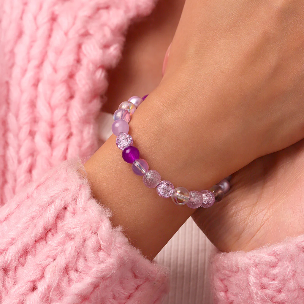 Gnoce Lilac Purple Glass DIY Beaded Bracelet - Image 6