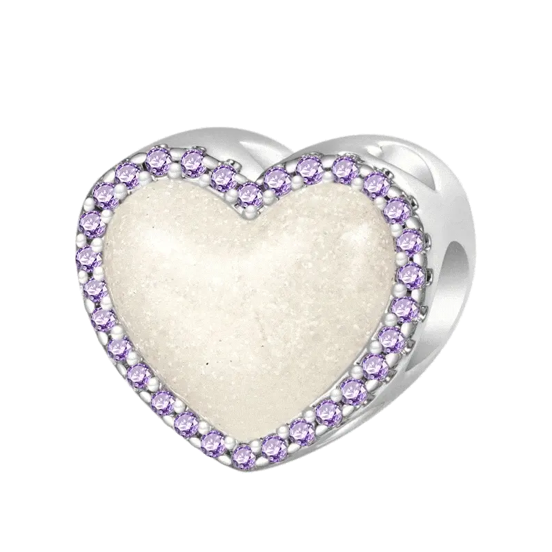 Gnoce Glow-in-the-Dark Series Love Charm Platinum-plated Silver Blend