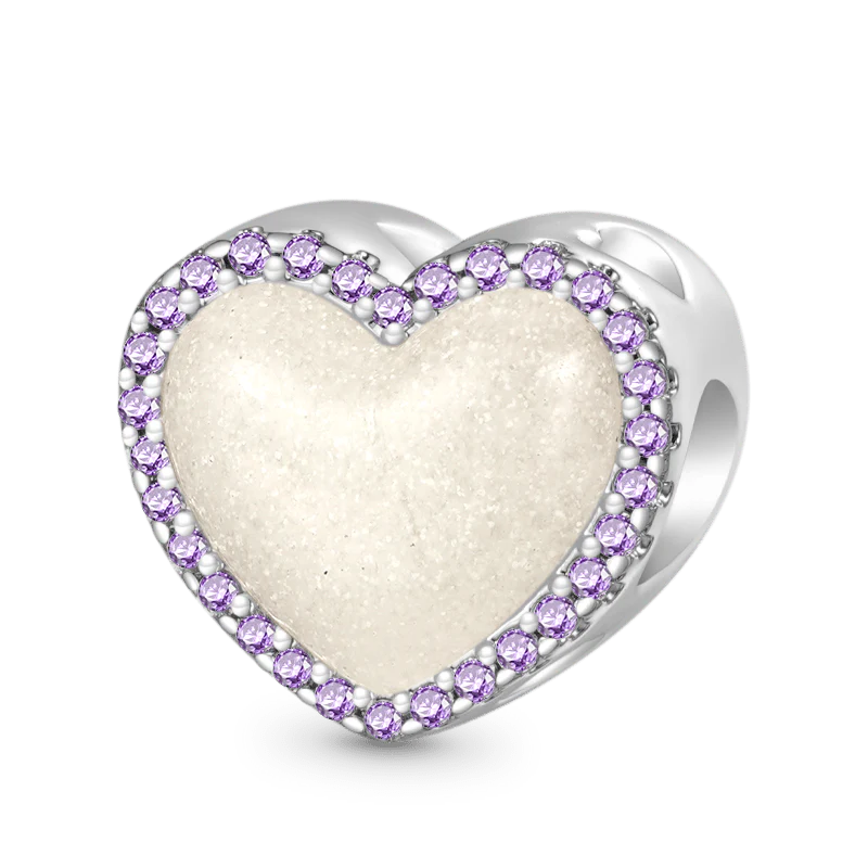 Gnoce Glow-in-the-Dark Series Love Charm Platinum-plated Silver Blend - Image 2