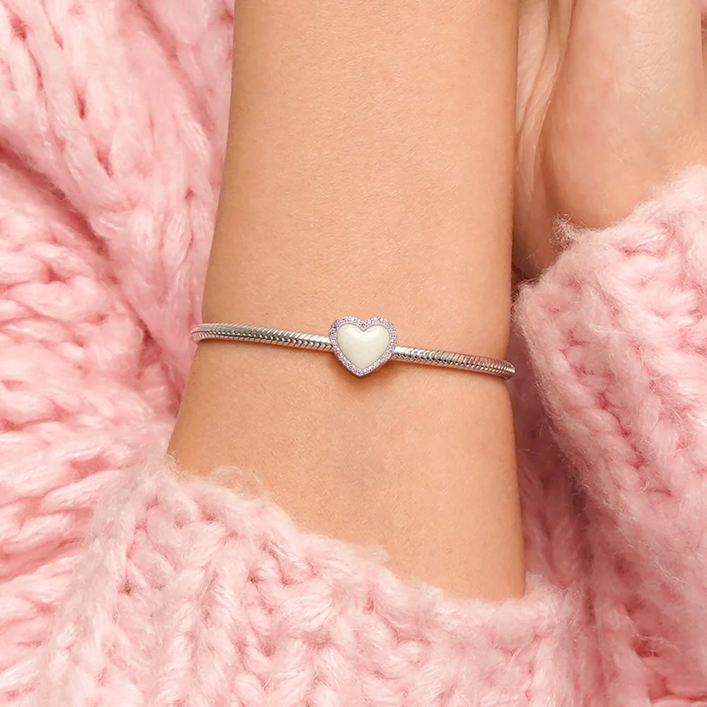Gnoce Glow-in-the-Dark Series Love Charm Platinum-plated Silver Blend - Image 5