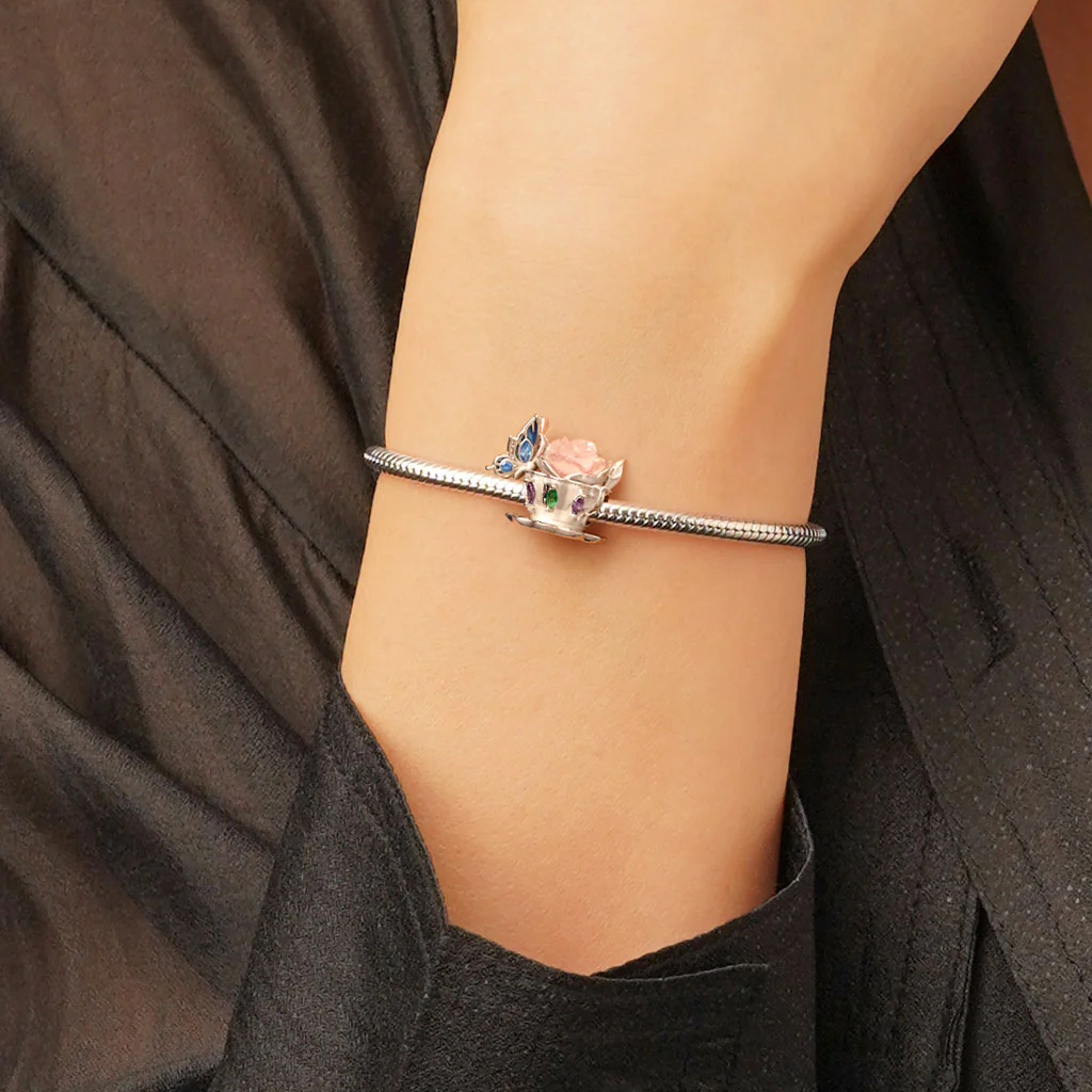 Gnoce Color-changing Teacup Blue Butterfly Charm - Image 6