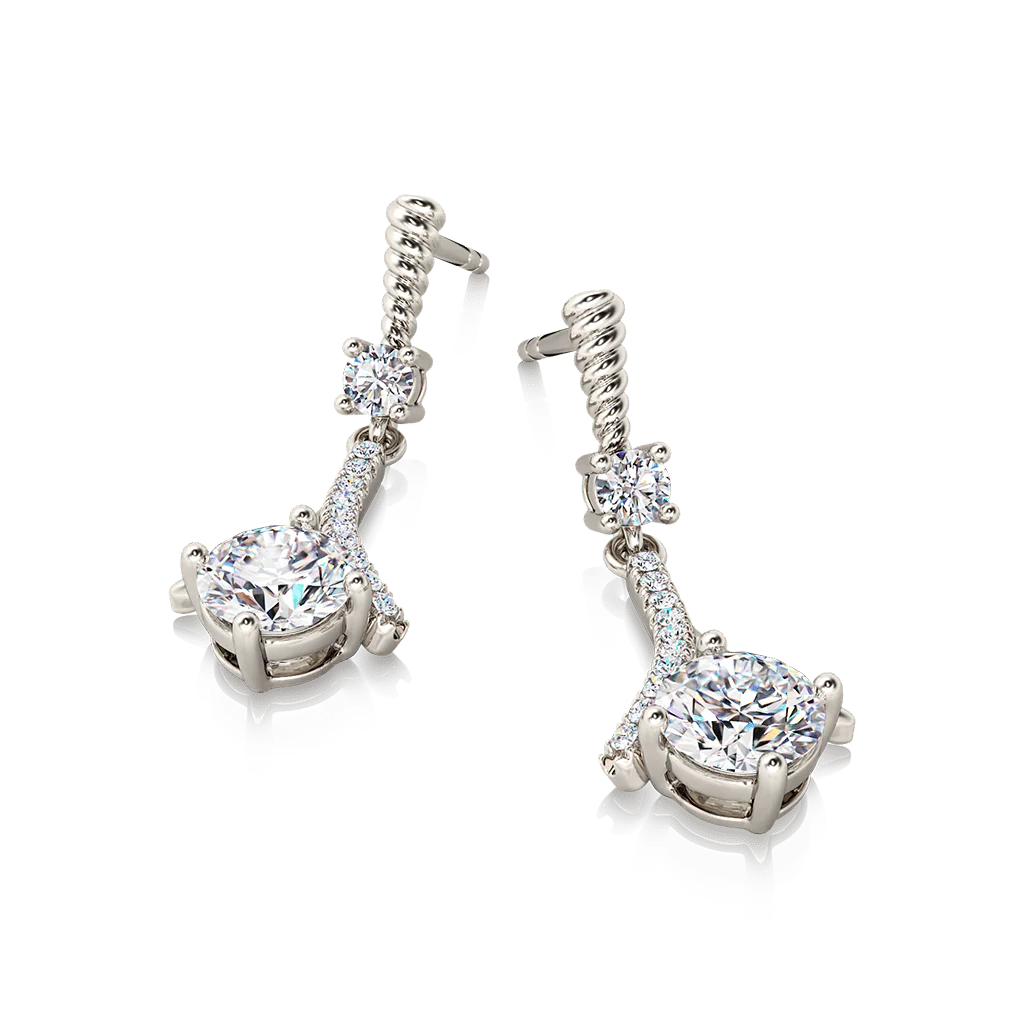 Gnoce 1920s Flapper Earrings Platinum-plated Silver Blend - Image 3
