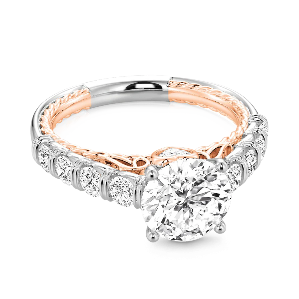 Gnoce Cable Pave Hola Ring Platinum-plated Silver Blend - Image 4