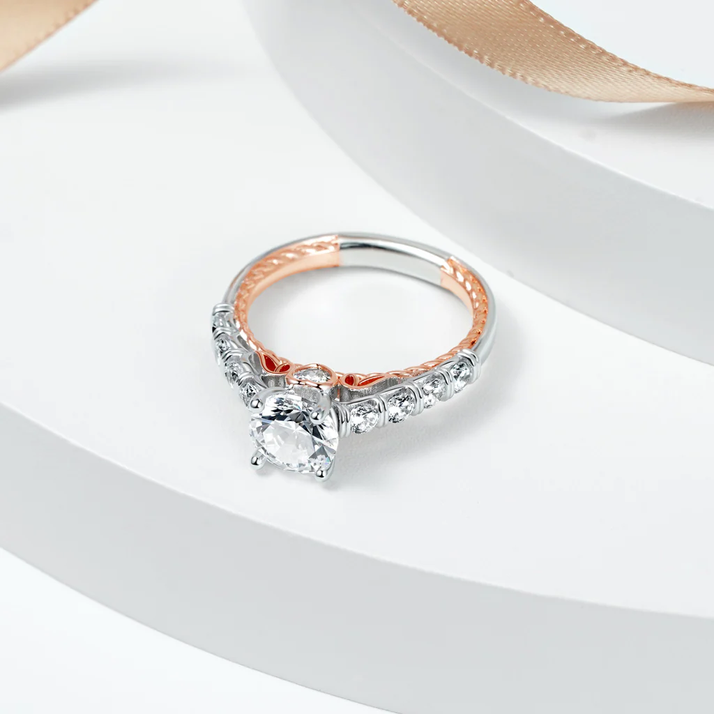 Gnoce Cable Pave Hola Ring Platinum-plated Silver Blend - Image 5