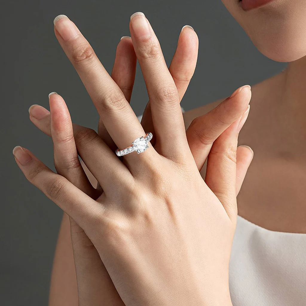 Gnoce Cable Pave Hola Ring Platinum-plated Silver Blend - Image 7