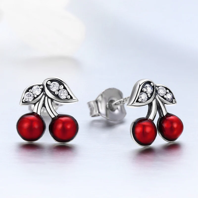 Gnoce Cherry Stud Earrings - Image 2