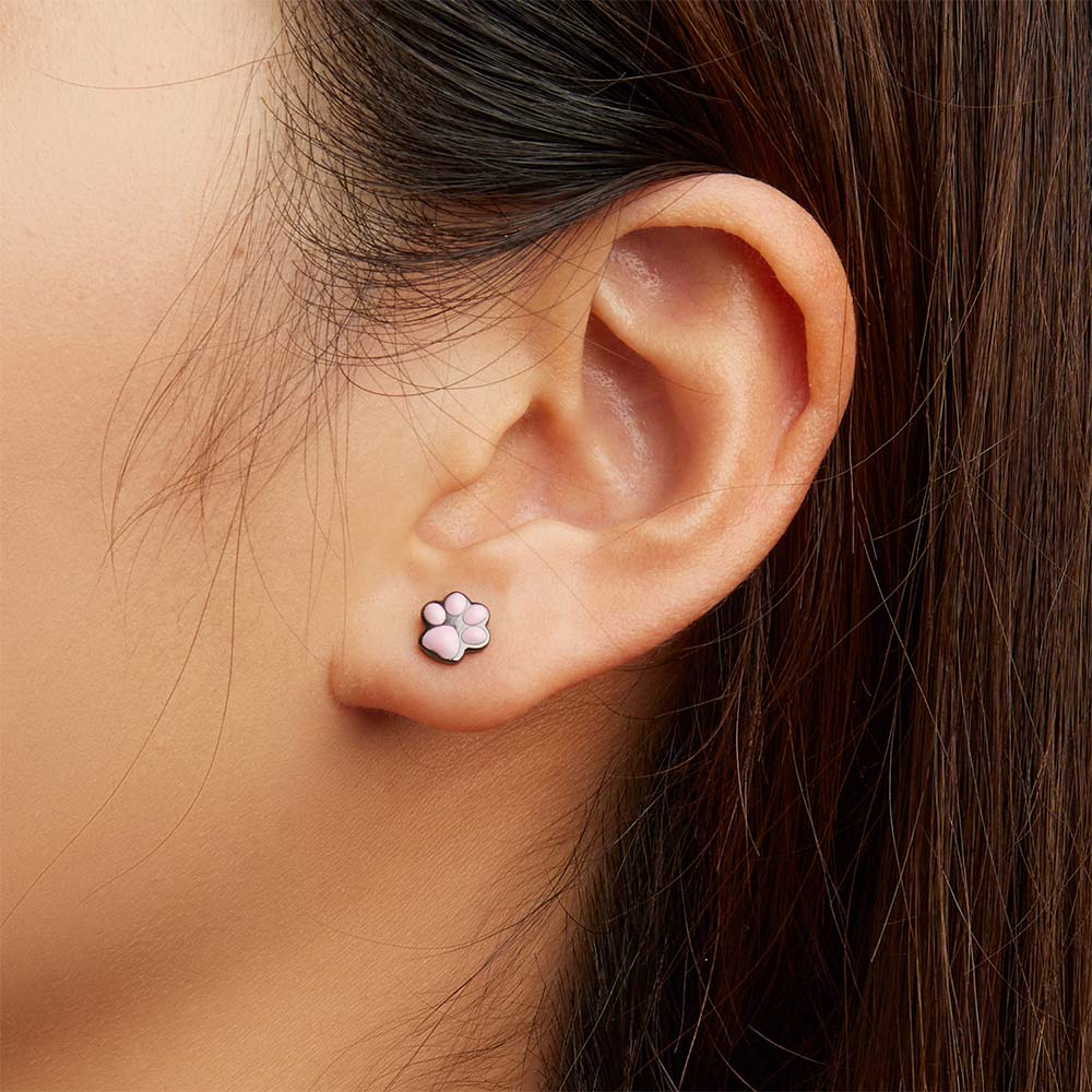 Gnoce Cute Cat Paw Stud Earrings - Image 5