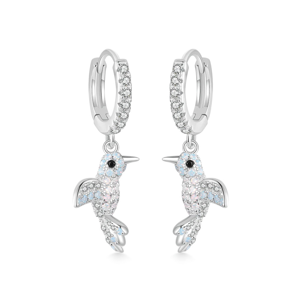 Gnoce Diamond-encrusted Bird Earrings