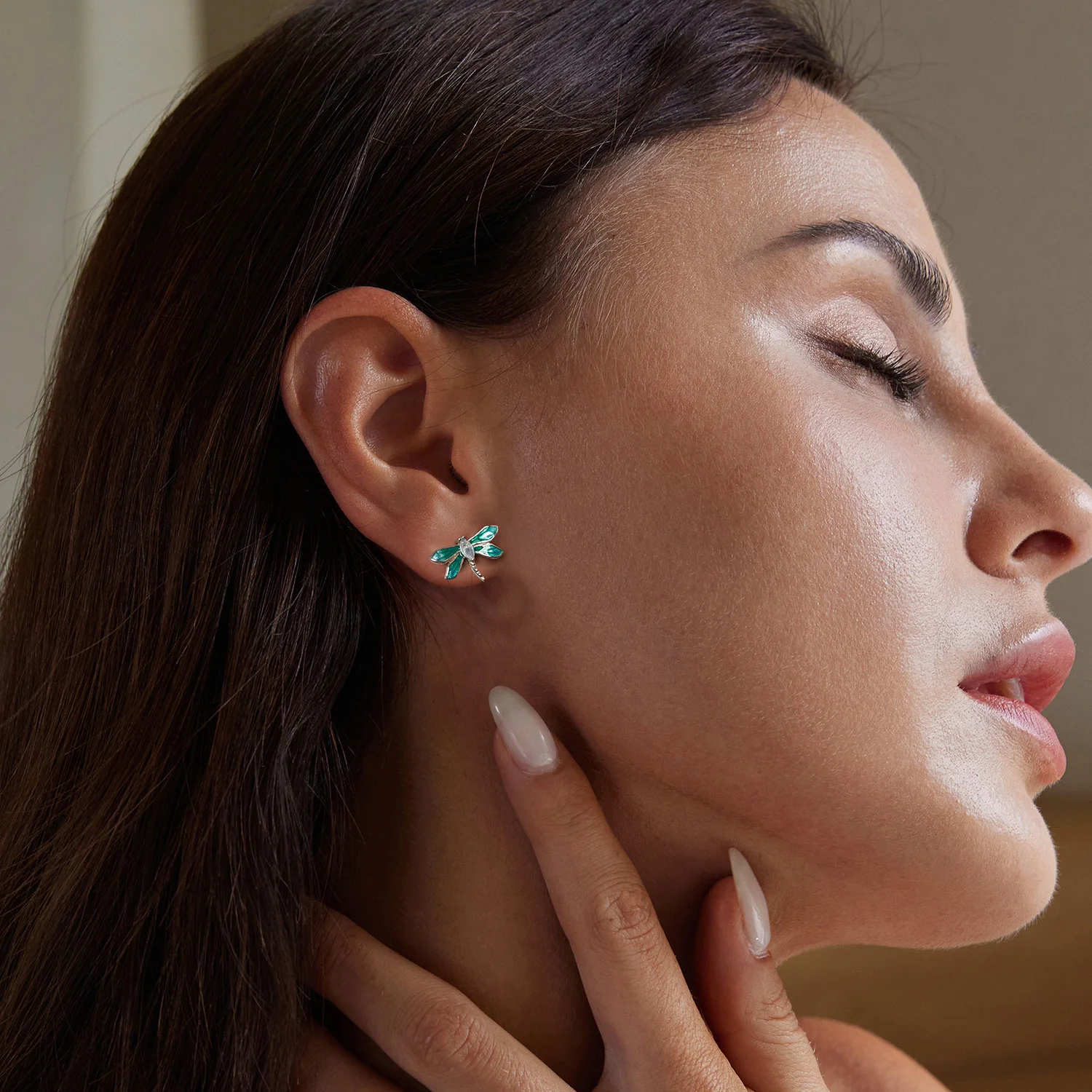 Gnoce Dragonfly Stud Earrings - Image 4