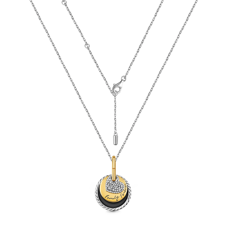 Gnoce Family Forever Necklace Platinum-plated Silver Blend - Image 3