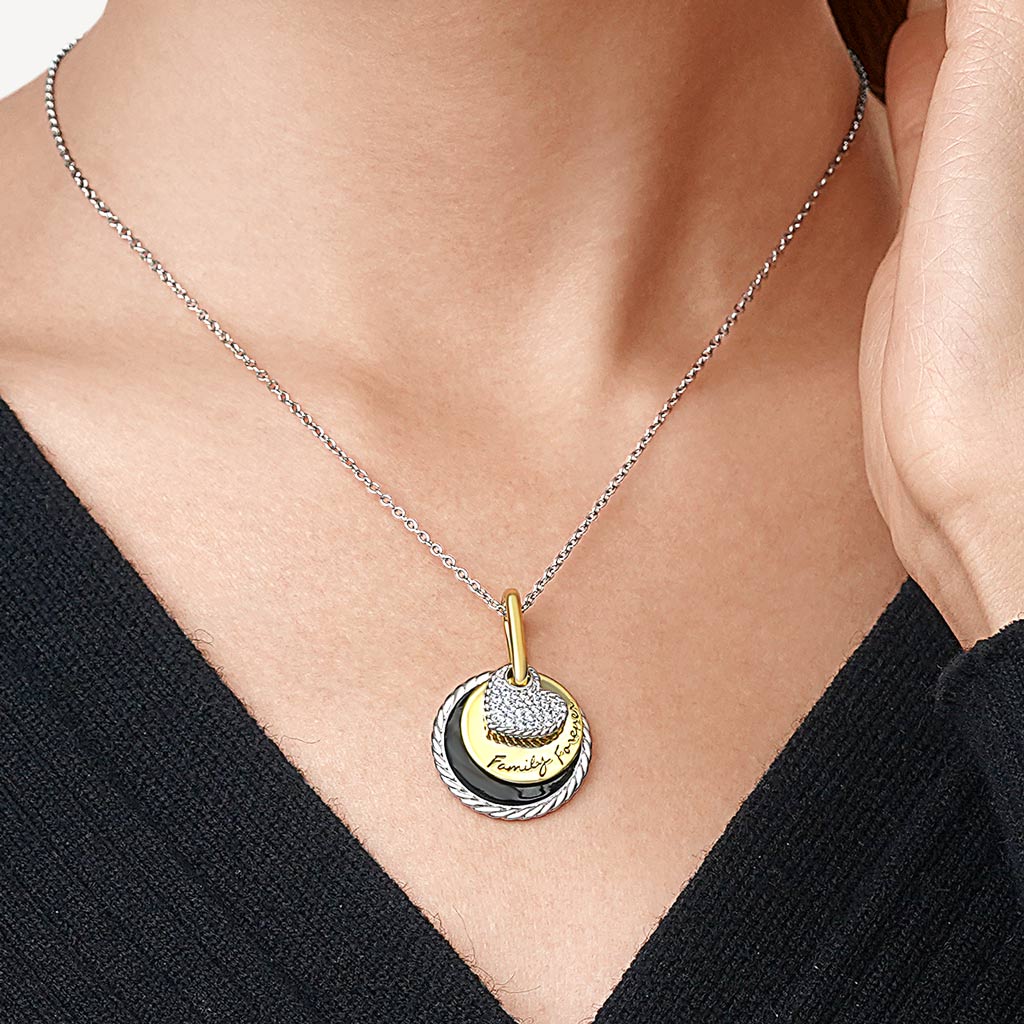 Gnoce Family Forever Necklace Platinum-plated Silver Blend - Image 6