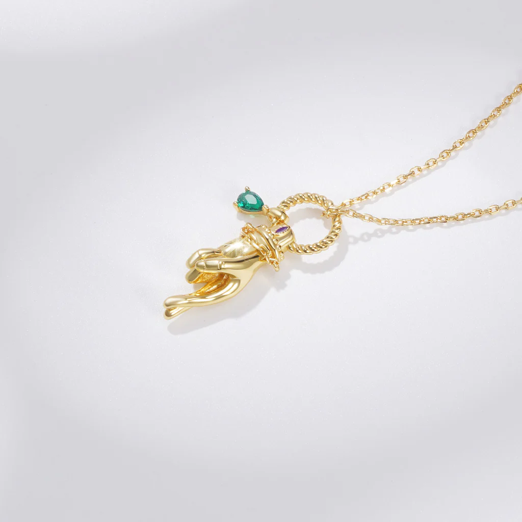 Gnoce Gesture Twisted Rope Necklace Platinum-plated Silver Blend - Image 3