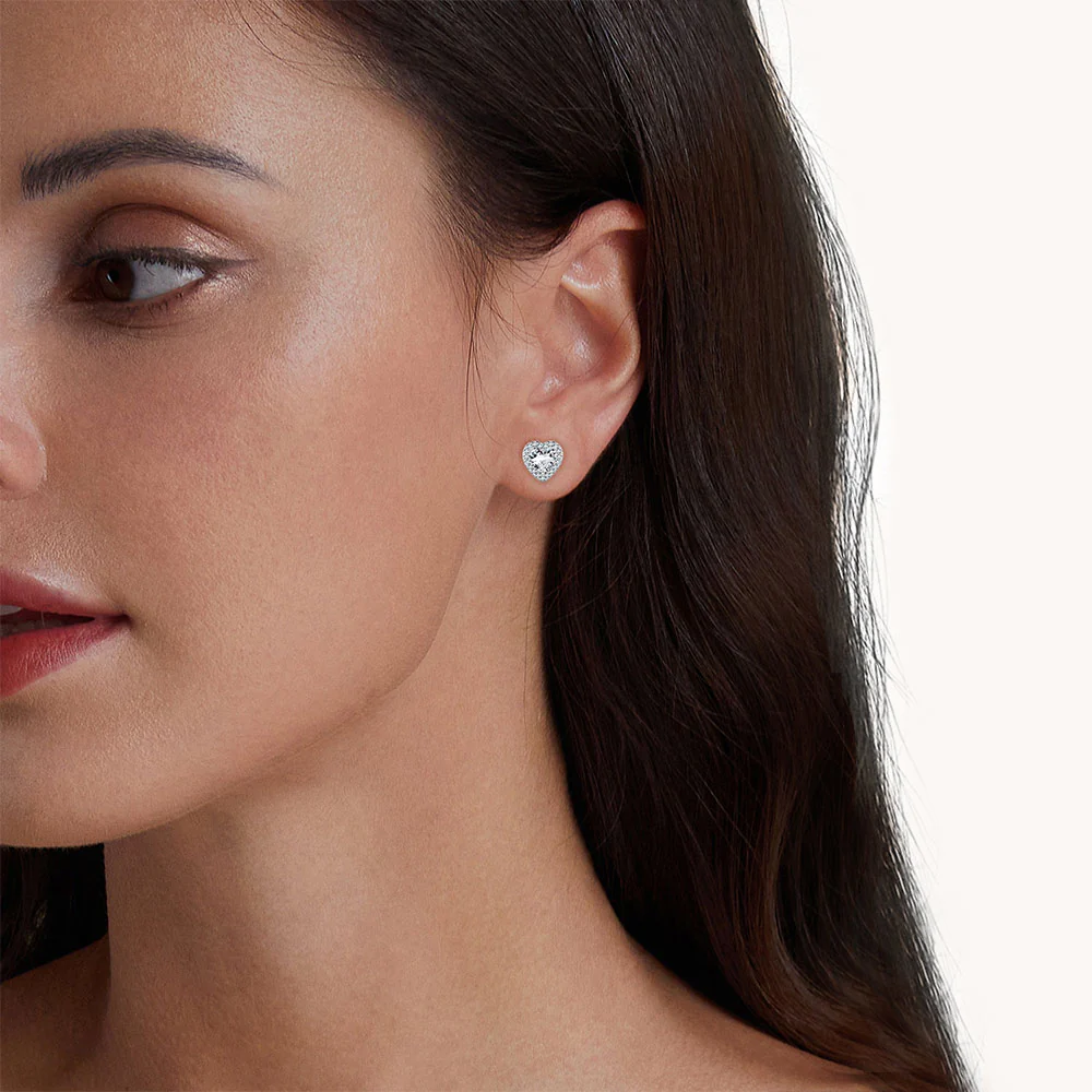 Gnoce Heart-shaped Light Luxury Earrings - Image 3