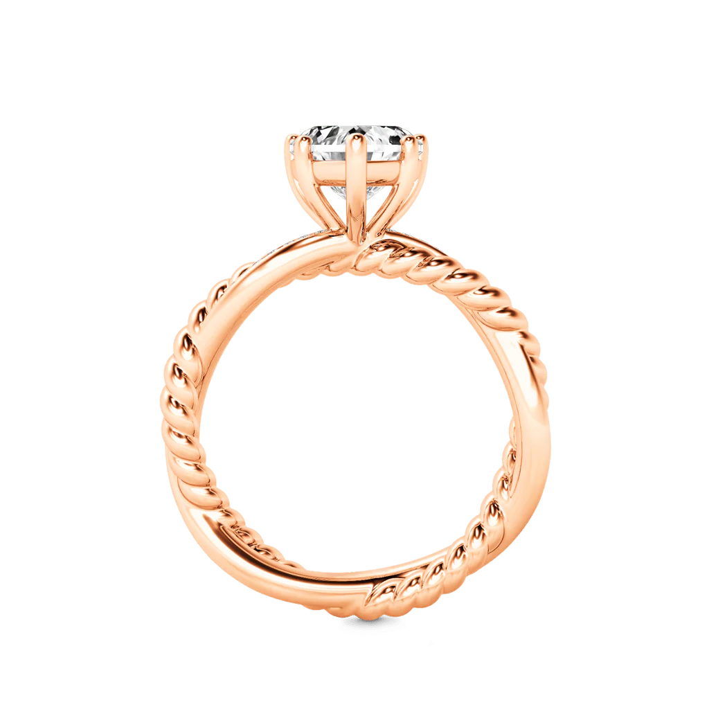 Gnoce Heart Twist Infinity Ring Platinum-plated Silver Blend - Image 3