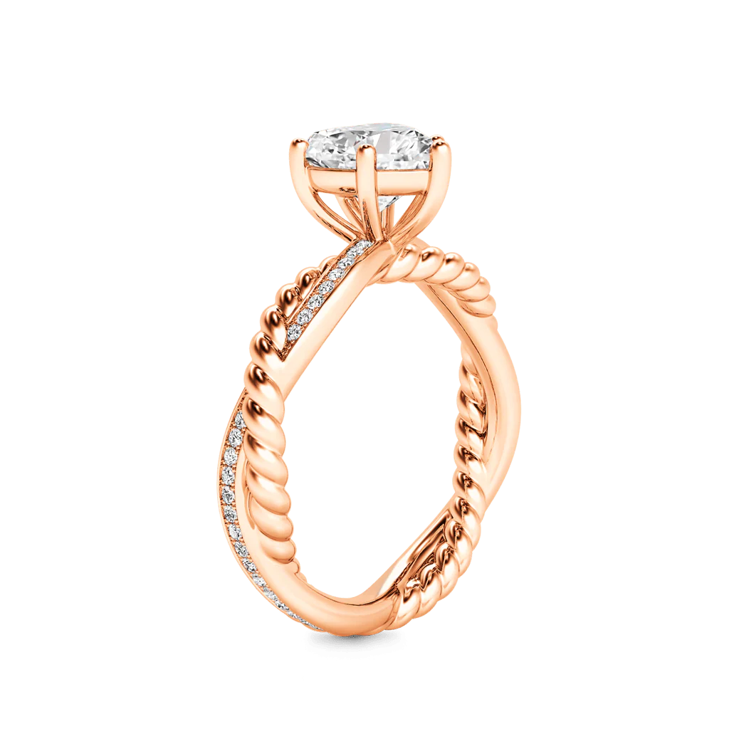 Gnoce Heart Twist Infinity Ring Platinum-plated Silver Blend - Image 4