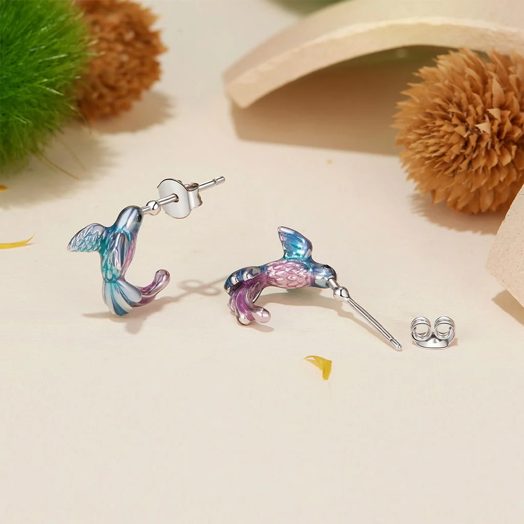 Gnoce Kingfisher Stud Earrings - Image 2