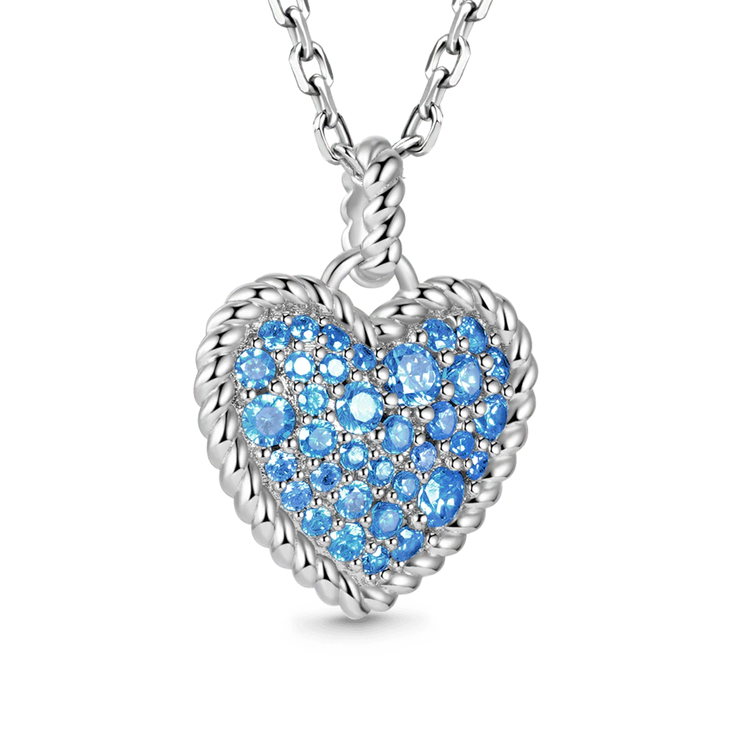 Gnoce Love Heart Twisted Rope Necklace - Image 2