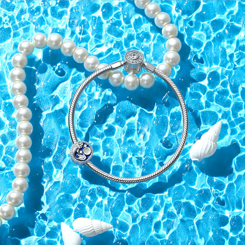 Gnoce Luminous Mermaid Charm Platinum-plated Silver Blend - Image 4