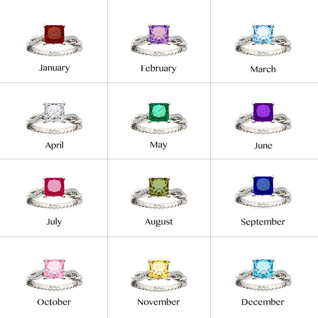 Gnoce Princess Cut Twisted Infinity Engagement Ring - Image 6