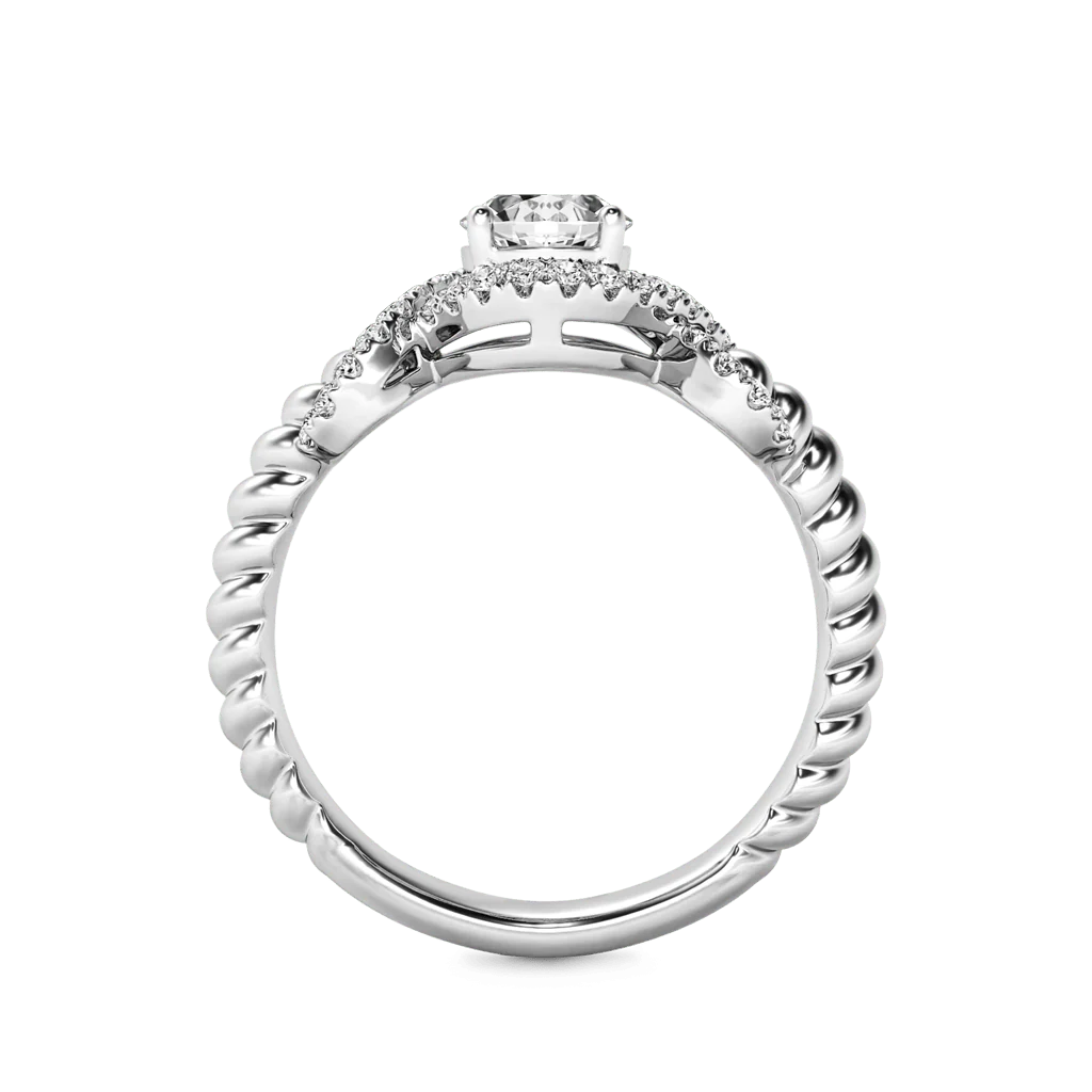 Gnoce Round Cut Twist Infinity Birthstone Ring - Image 2