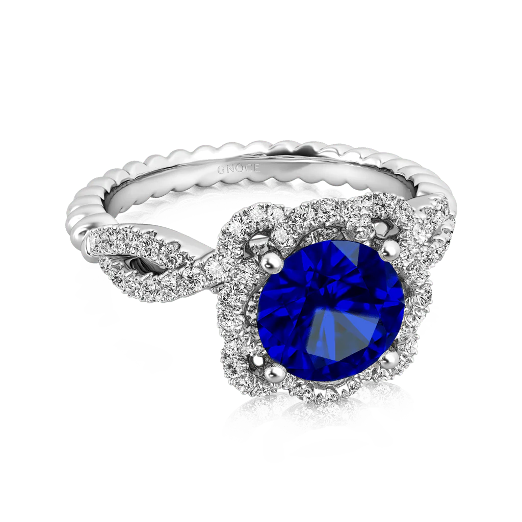 Gnoce Round Cut Vintage Birthstone Ring - Image 3