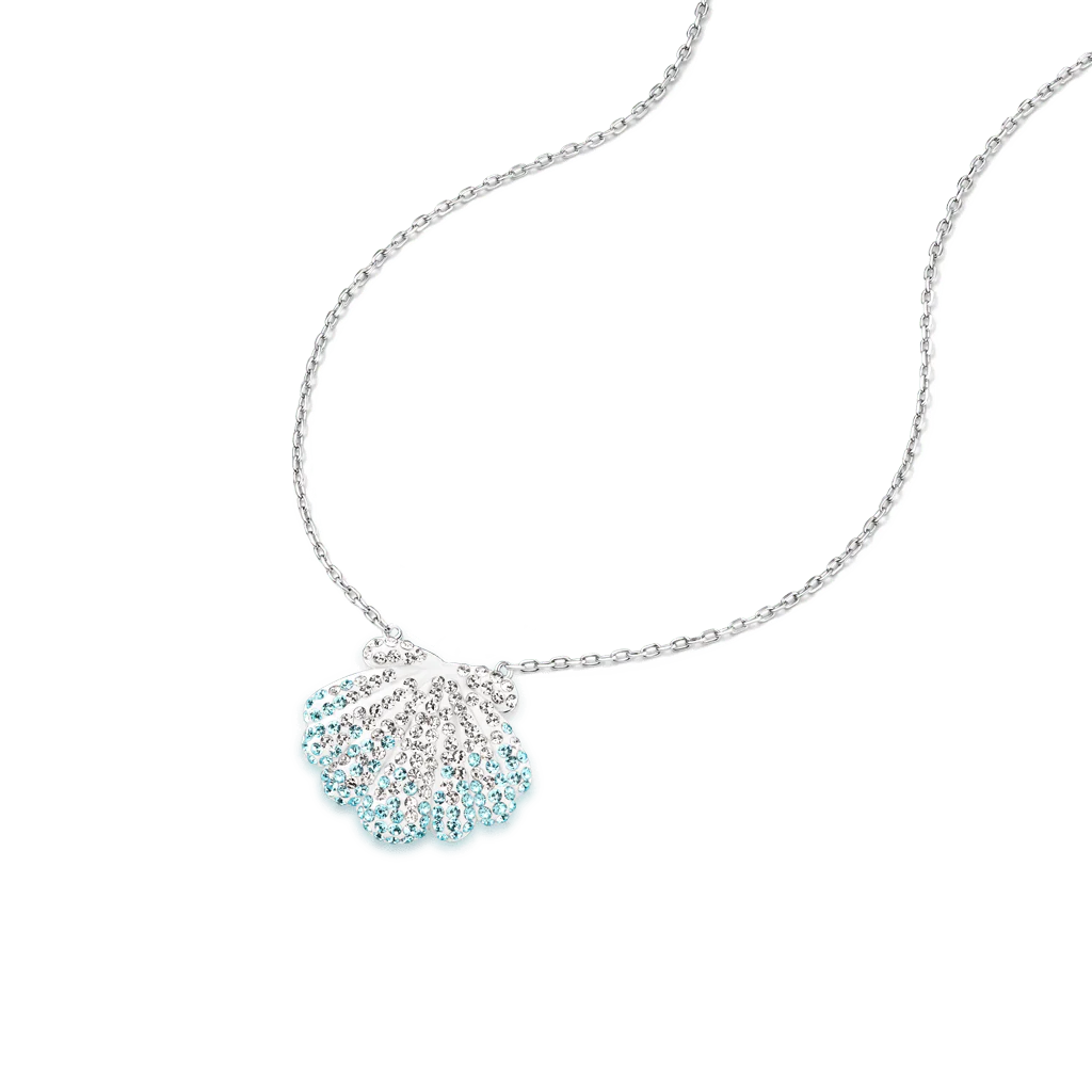 Gnoce Shell Pendant Necklace Platinum-plated Silver Blend - Image 2