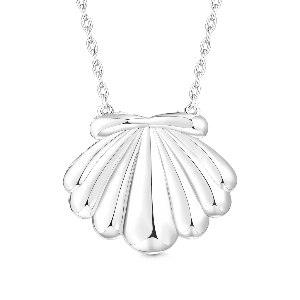 Gnoce Shell Pendant Necklace Platinum-plated Silver Blend - Image 4