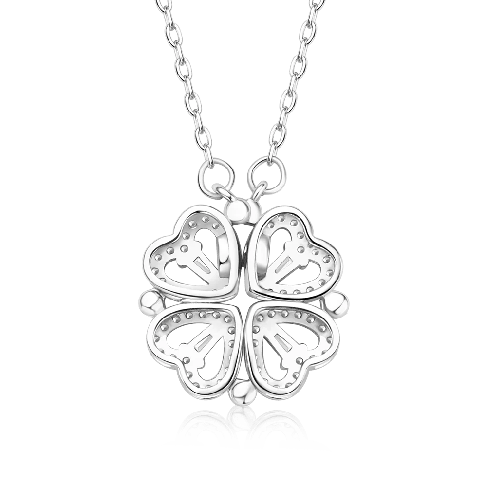 Gnoce Silver Fourleaf Clover Necklace - Image 2