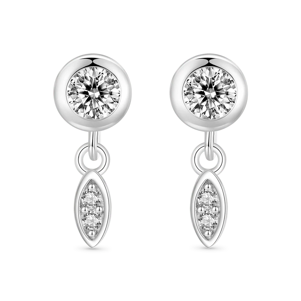 Gnoce Simple Small Tassel Stud Earrings