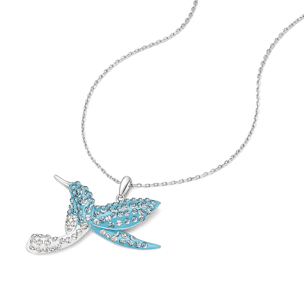 Gnoce Hummingbird Pavé Necklace Platinum-plated Silver Blend - Image 3