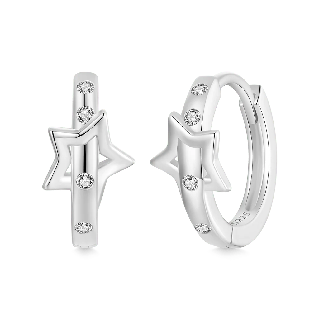 Gnoce Star Belt Huggie Earrings