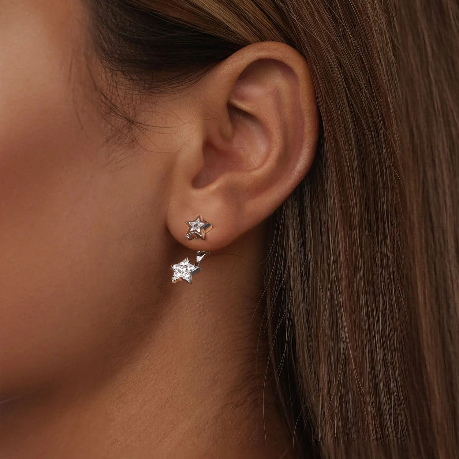Gnoce Star Front Back Stud Earrings - Image 4