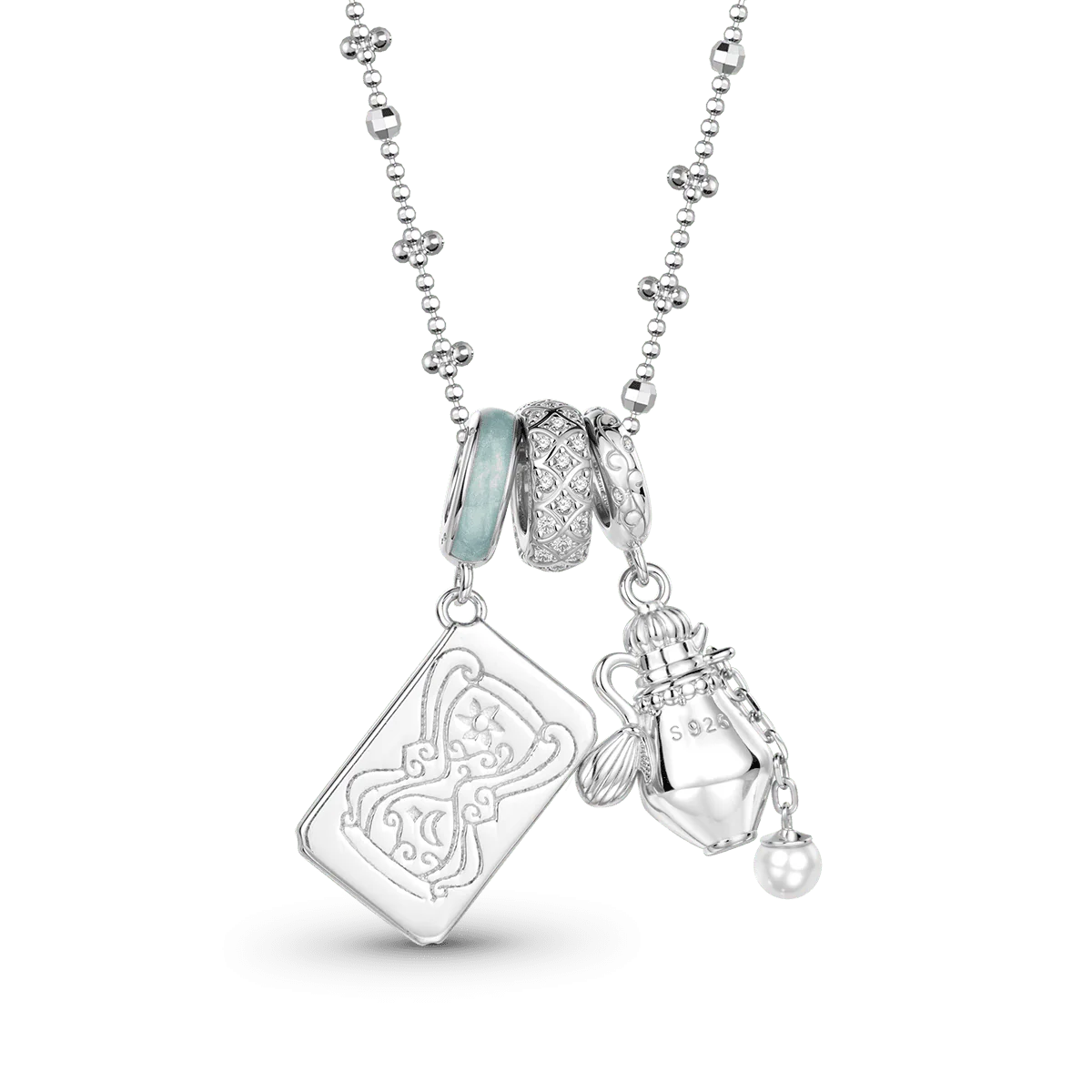 Gnoce The Star Tarot and Vintage Perfume Bottle Pendant Necklace Set - Image 5