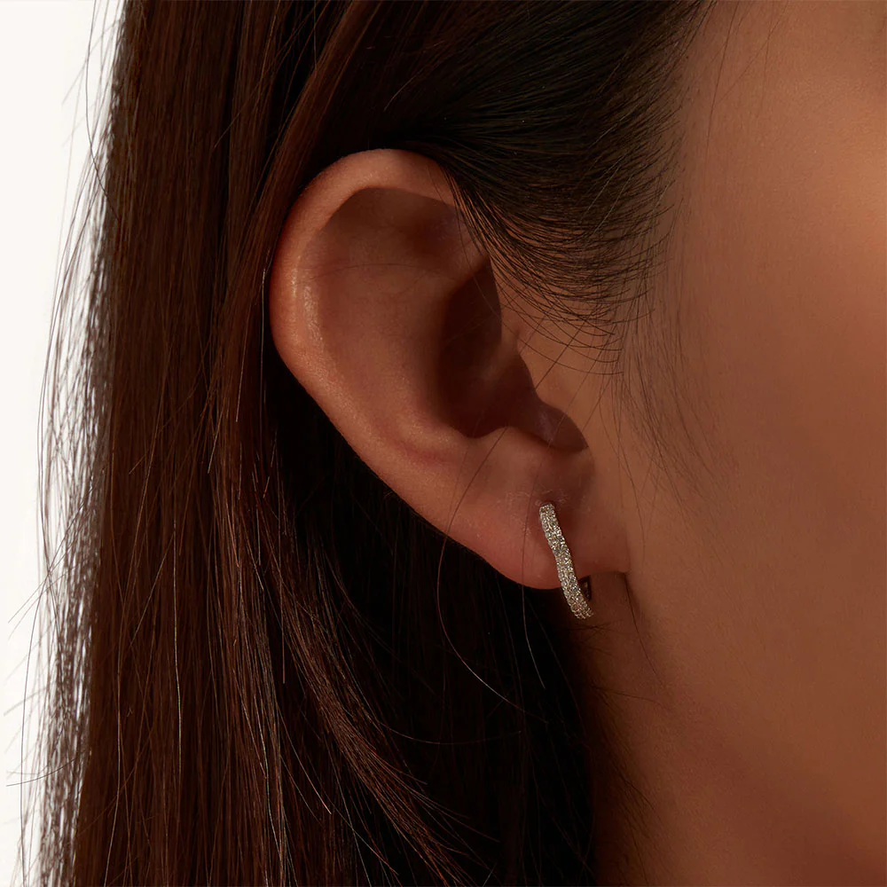 Gnoce Trendy Heart-Shaped Zircon Earrings - Image 5
