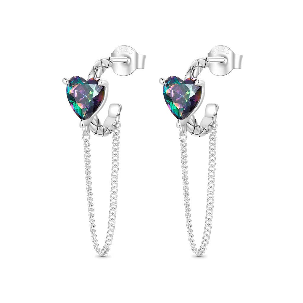 Gnoce Vintage Heart Stud Earrings