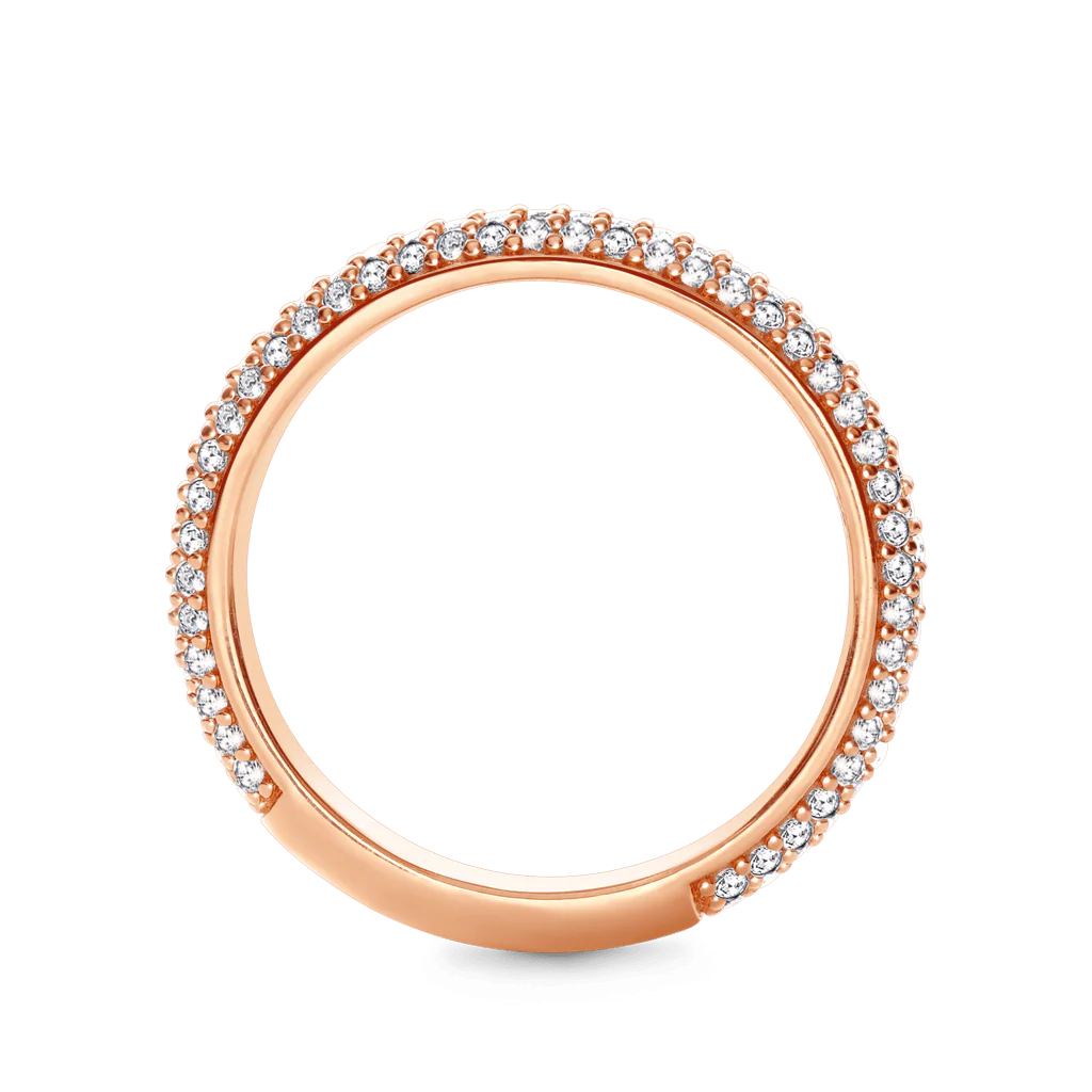 Gnoce Topaz Petit Signature Pave Ring Platinum-plated Silver Blend - Image 3