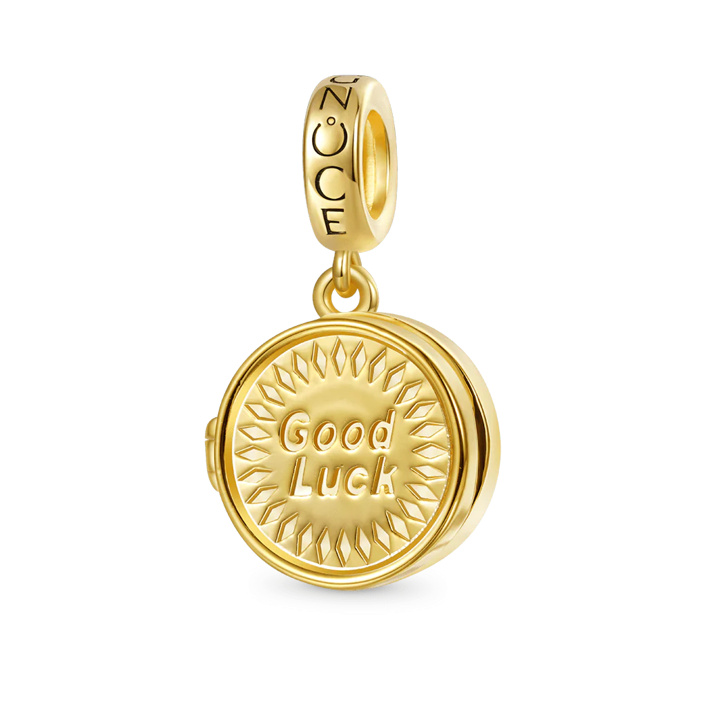 Gnoce Engravable Gold Coin Chocolate Charm Platinum-plated Silver Blend - Image 2